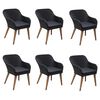 vidaXL 7 Piece Patio Dining Set Black
