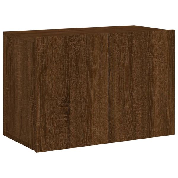 vidaXL TV Cabinet Brown oak Engineered wood Small to Medium TV Cabinet