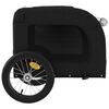 vidaXL Pet Bike Trailer Black Oxford fabric, iron, PVC Medium Durable