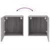 vidaXL TV Wall Cabinet Set of 2 Grey Sonoma Engineered wood Medium