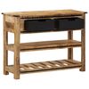 vidaXL Console Table Natural Mango Wood Solid Mango Wood Slim