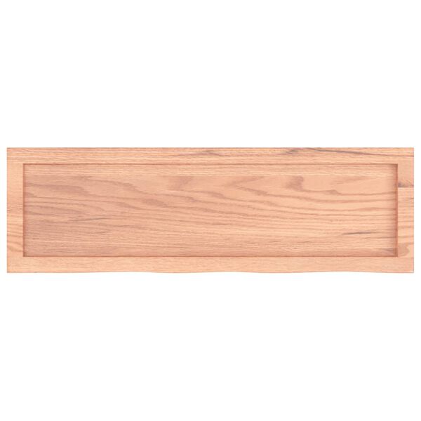 vidaXL Bathroom Countertop Light Brown 39.4"x11.8"x(0.8"-2.4") Treated Solid Wood