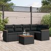 vidaXL Garden Sofa Set Black