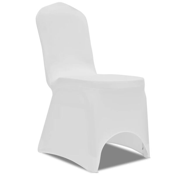 vidaXL Chair Cover Set of 30 White 90% Polyester, 10% elastane Universal