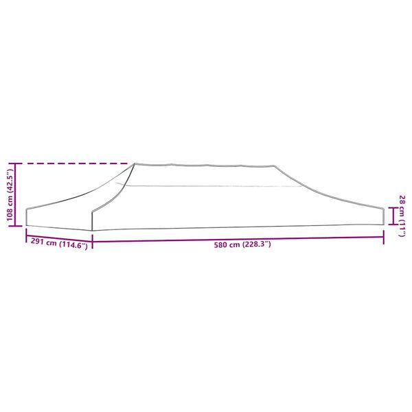 vidaXL Party Tent Roof 9.8'x19.7' Blue