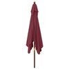 vidaXL Garden Parasol Bordeaux Red Polyester Fabric Large Tough