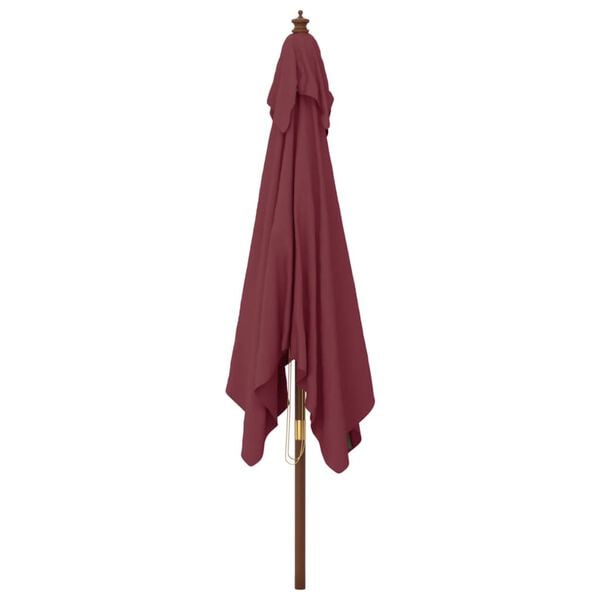 vidaXL Garden Parasol Bordeaux Red Polyester Fabric Large Tough