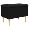 vidaXL Storage Bench Black Engineered wood, Faux leather Compact