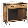 vidaXL Sideboard Brown Solid Mango Wood Rectangular Industrial Style