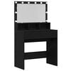 vidaXL Dressing Table with Drawer Black Oak 31.50 x 16.14 x 52.95 in