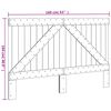 vidaXL Headboard Natural Wood Solid Pine Wood Double Headboard