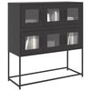 vidaXL Sideboard Black Cold-rolled steel 39.6 x 15.4 x 42.1 in Sideboard