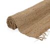 vidaXL Area Rug Natural 90% jute + 10% cotton 4.7x5.9 ft Area Rug