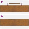 vidaXL Lawn Edging 4 pcs Rusty 450 x 0.05 x 15 cm Weather Steel