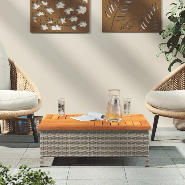 vidaXL Garden Table Grey and Brown