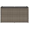 vidaXL Outdoor Storage Bench Grey Poly Rattan, Powder-Coated Steel 39.4 in