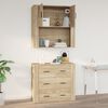 vidaXL Wall Cabinet Sonoma Oak Engineered wood Medium Wall Cabinet