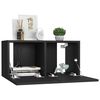 vidaXL TV Cabinet Black Engineered wood Small TV Cabinet Rectangular