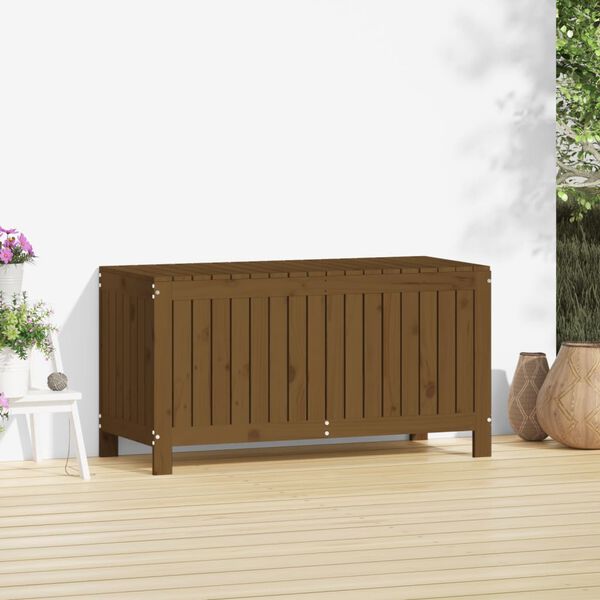 vidaXL Garden Storage Box Honey brown Solid pine wood Medium