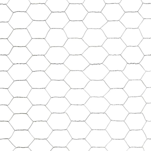 vidaXL Chicken Wire Fence Galvanised Steel 82.0x3.9' Silver