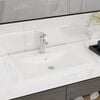 vidaXL Luxury Basin with Faucet Hole Matt White 23.6x18.1" Ceramic