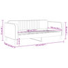 vidaXL Day Bed Light Grey Velvet, Metal, Plywood, Solid Wood Twin