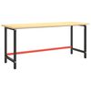 vidaXL Work Bench Frame Matte black and matte red Powder-coated metal