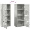 vidaXL Bookcase Concrete grey Engineered Wood Medium Bookcase