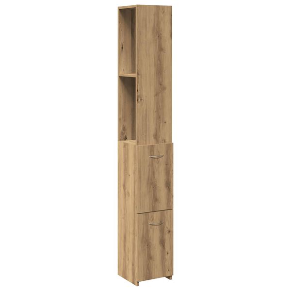 vidaXL Bathroom Cabinet Artisan Oak Engineered Wood Tall and Narrow