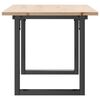 vidaXL Coffee Table O-Frame 39.4"x19.7"x17.7" Solid Wood Pine and Steel