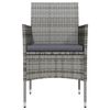 vidaXL Garden Dining Set Grey and black