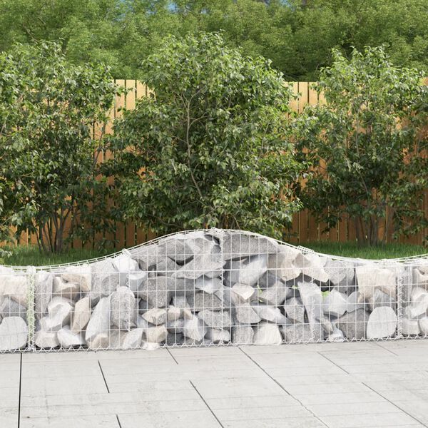 vidaXL Gabion Basket Set of 2 Silver Galvanized Iron Extra Large