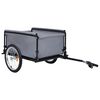 vidaXL Bike Trailer Black and Blue 143.3 lb