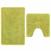 vidaXL Anti-slip Bath Mat Set 2 pcs Green PP
