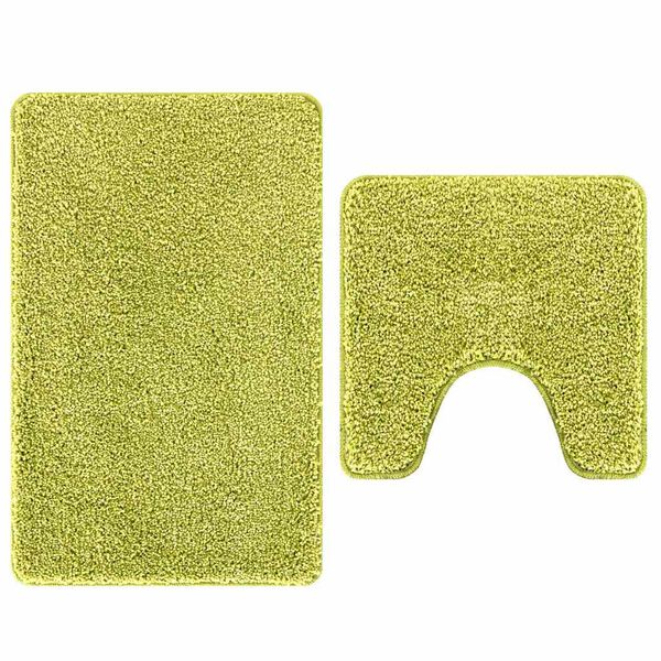 vidaXL Anti-slip Bath Mat Set 2 pcs Green PP