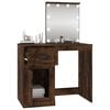 vidaXL Dressing Table Smoked Oak Engineered Wood Medium Dressing Table