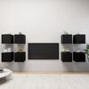 vidaXL Tv Cabinet Set of 8 Black Engineered wood Small Reversible