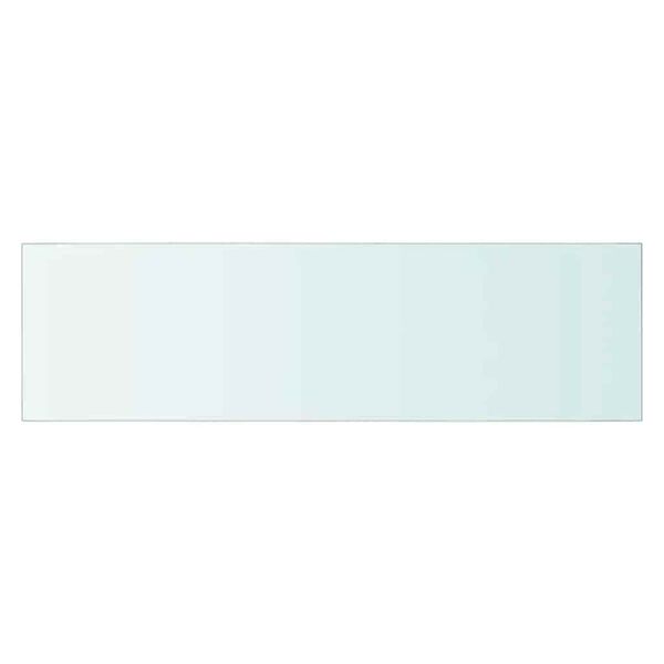 vidaXL Glass Panel Clear Tempered Glass 27.6x7.9 in Glass Shelf