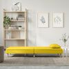 vidaXL Sofa Bed Light Yellow Fabric (100% polyester), plywood Medium