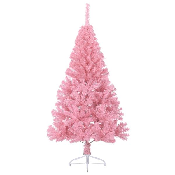vidaXL Christmas Tree Pink PVC, steel Small Decorative Inlays