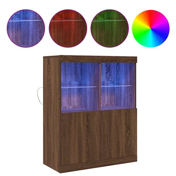 vidaXL Sideboard Brown oak Engineered wood Medium Sideboard