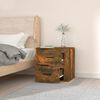 vidaXL Wall-mounted Bedside Cabinet Smoked oak Engineered wood Small