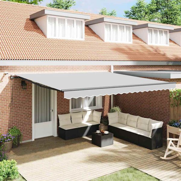 vidaXL Awning with Anthracite 157.48" x 137.80" Metal