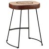 vidaXL Bar Stool Set of 2 Dark Brown