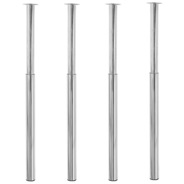 vidaXL Table Leg Set of 4 Chrome Iron