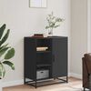 vidaXL Sideboard Black Engineered wood 24.4 x 13.8 x 29.9 in Sideboard