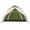 vidaXL Camping Tent Dome 3-Person Green Quick Release