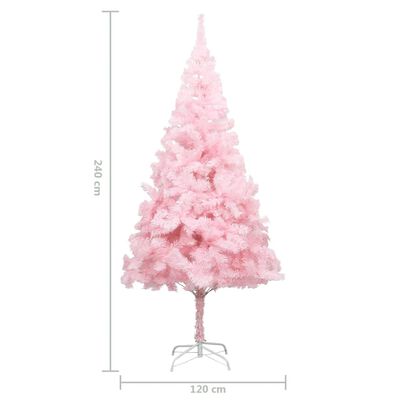 vidaXL Artificial Christmas Tree with Stand Pink 8 ft PVC