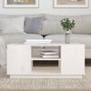 vidaXL Coffee Table White Solid Pine Wood 35.4 x 19.3 x 15.9 in