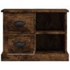vidaXL Bedside Cabinet Smoked oak Engineered wood 23.6 x 14.0 x 17.7 in